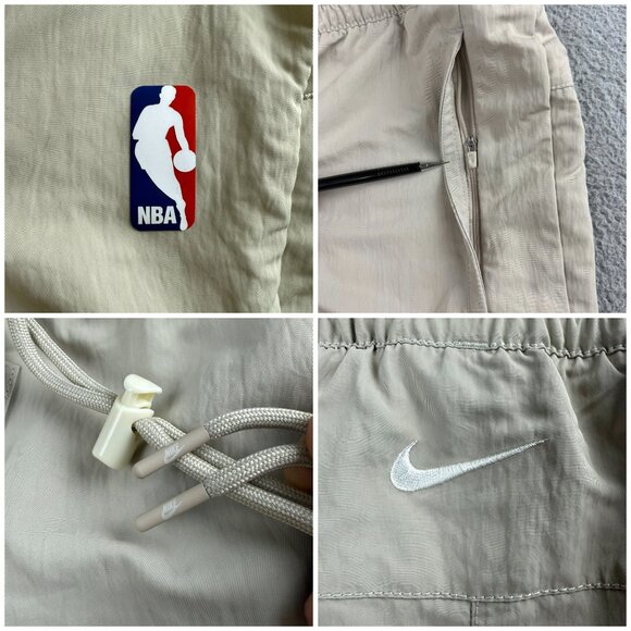 Nike Fear Of God Pants Men Extra Small XS String Beige Nylon Warm Up NBA Air FOG - Picture 7 of 10
